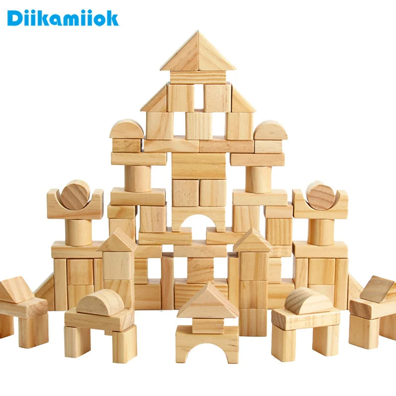 🧱 100pcs Wooden Stacker & Building Blocks