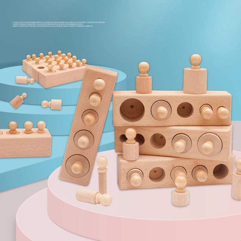 🔵 Montessori Knobbed Cylinder Socket