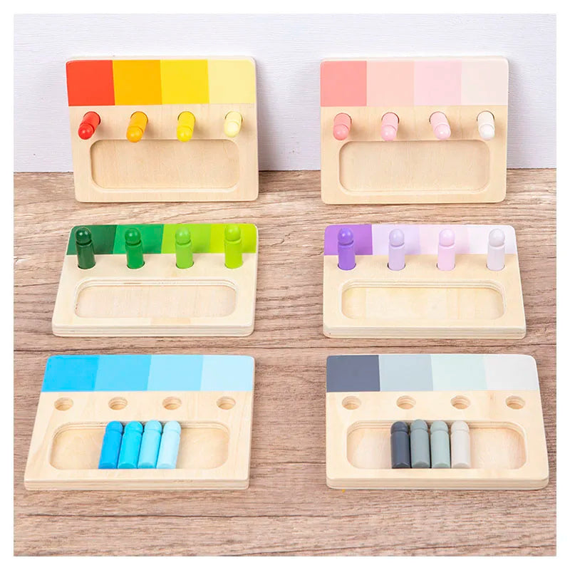 🎨 Wooden Montessori Color Matching Board