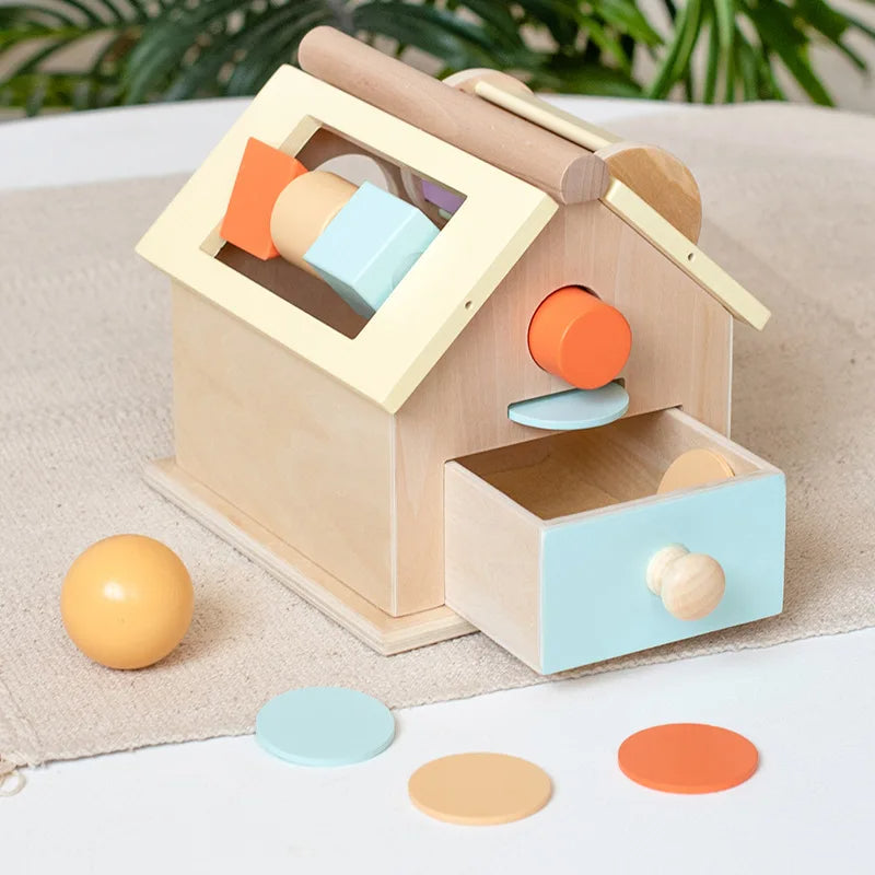 🏠 Baby Wooden Shape Sorting House