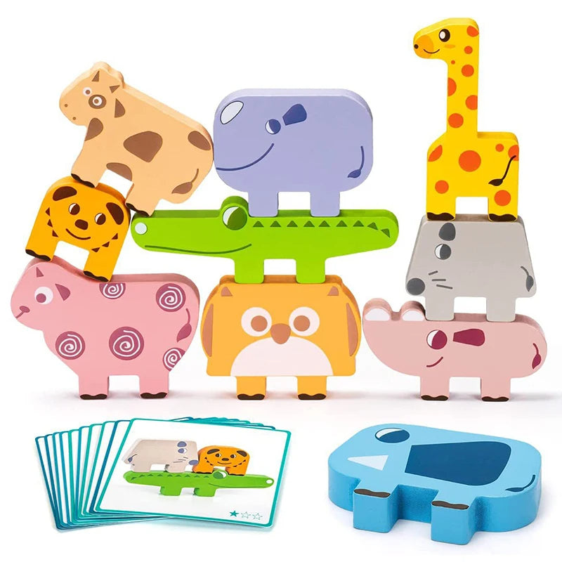 🦒 Animal Wooden Blocks