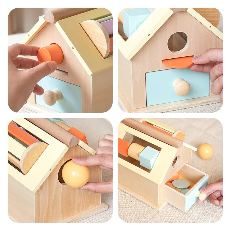 🏠 Baby Wooden Shape Sorting House