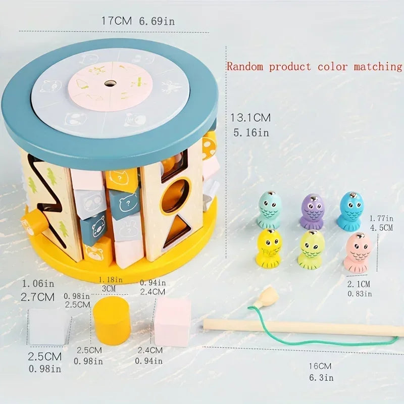 🌟 Multifunctional Wooden Bead Game – 6-in-1 Activity Treasure Chest! 🌟