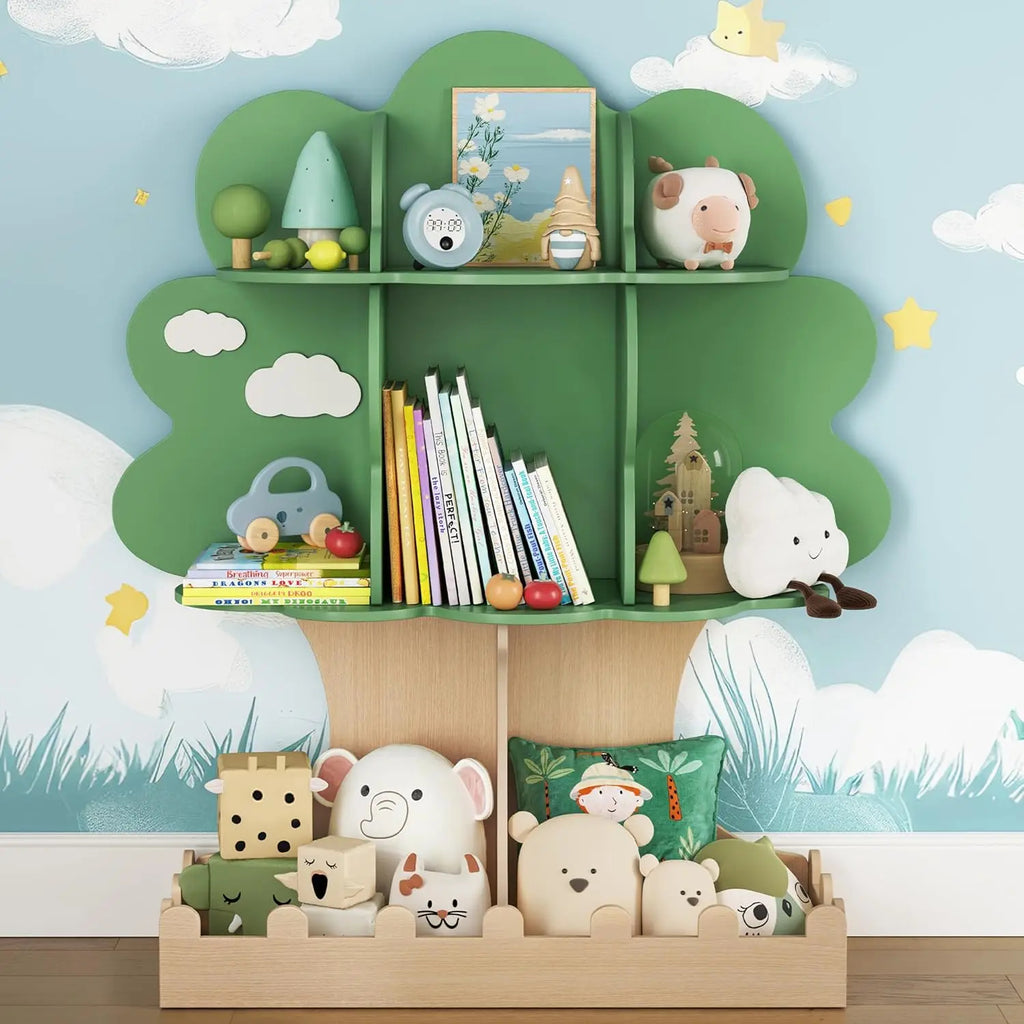 🌳 Curipeer Tree Kids Bookshelf with Bottom Fence