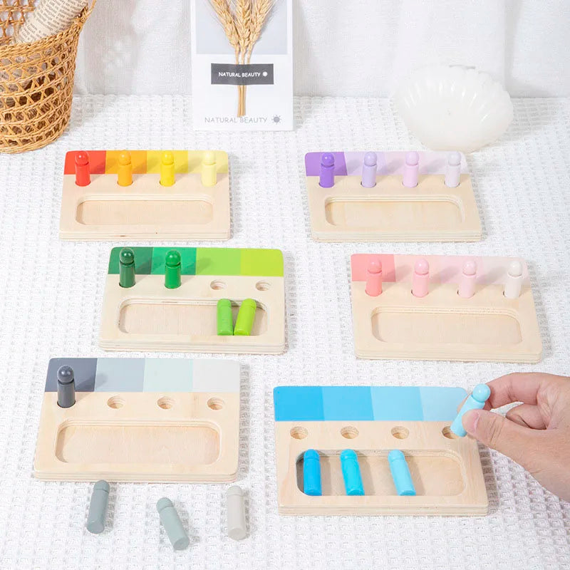 🎨 Wooden Montessori Color Matching Board