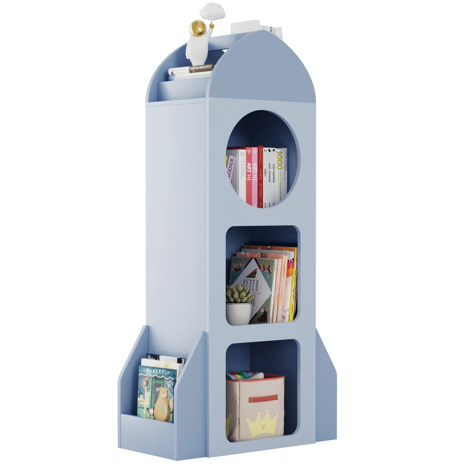 🚀 3-Tier Rocket Baby Bookshelf