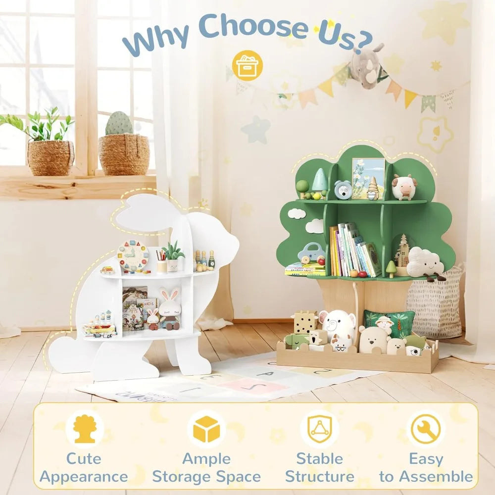 🌳 Curipeer Tree Kids Bookshelf with Bottom Fence