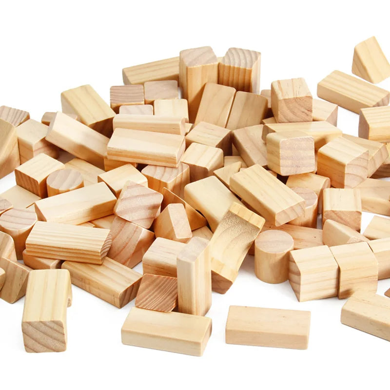 🧱 100pcs Wooden Stacker & Building Blocks