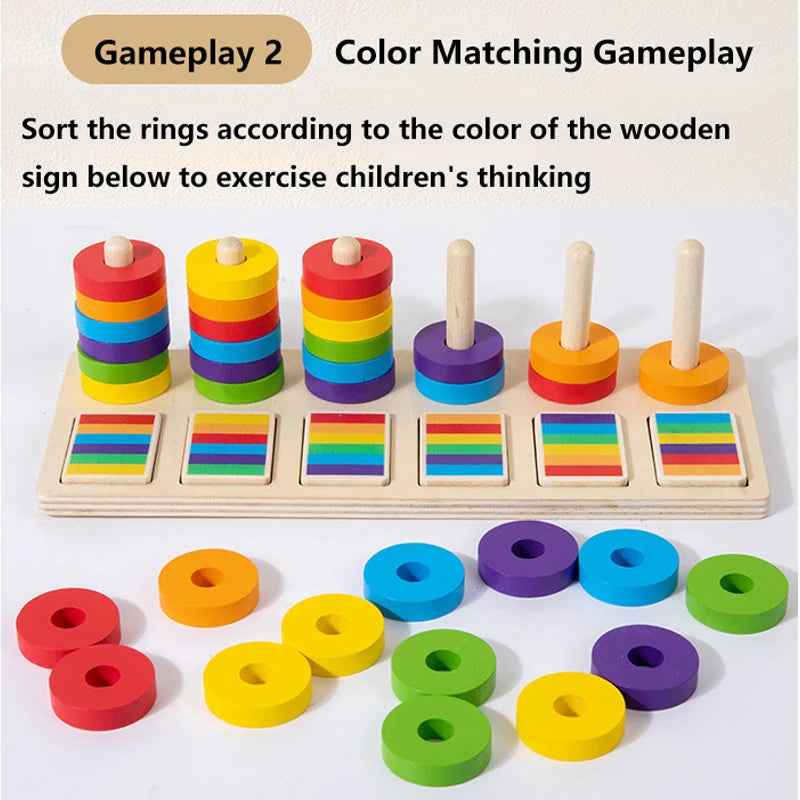 🎨 Wooden Color Matching Game
