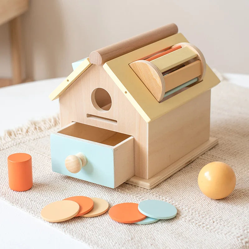🏠 Baby Wooden Shape Sorting House