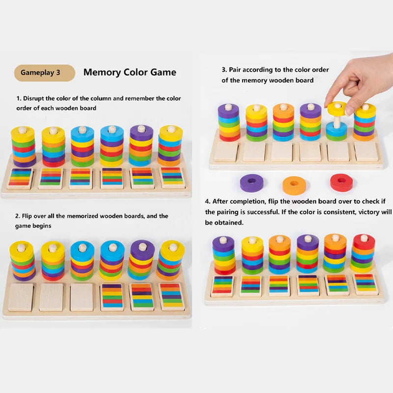 🎨 Wooden Color Matching Game
