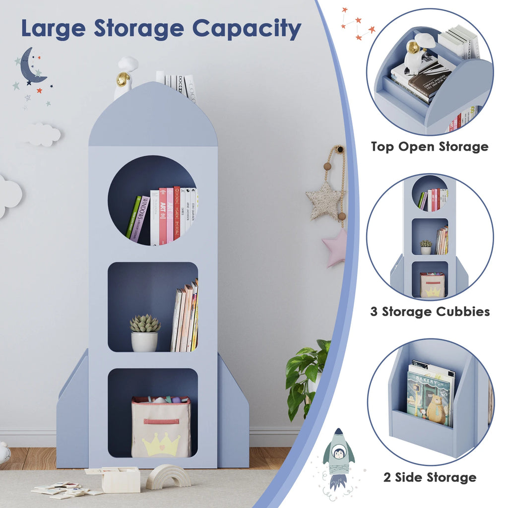 🚀 3-Tier Rocket Baby Bookshelf