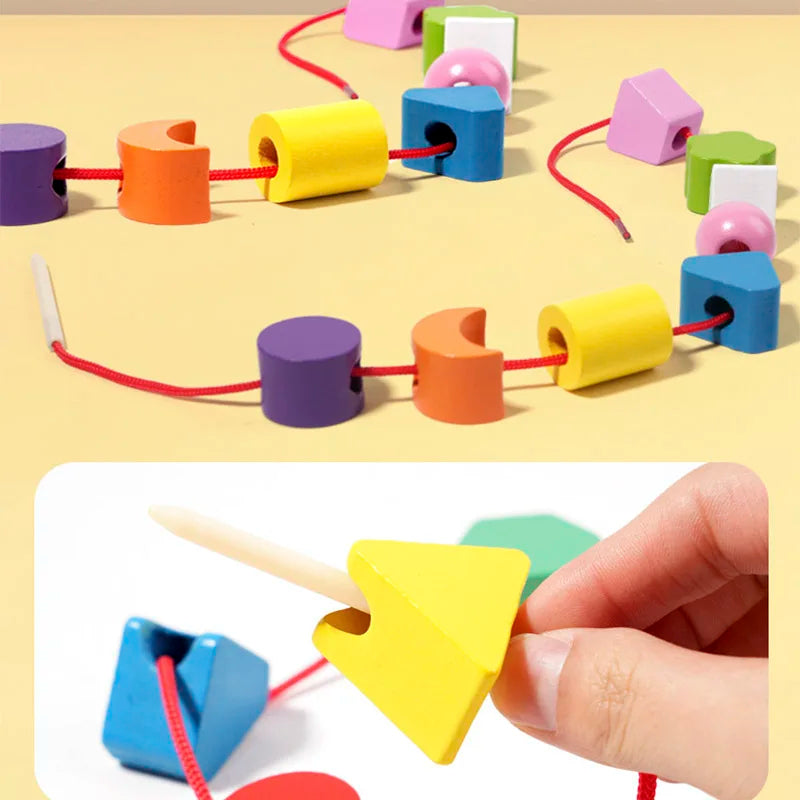 🌈 Montessori Wooden Color & Shape Puzzle Box