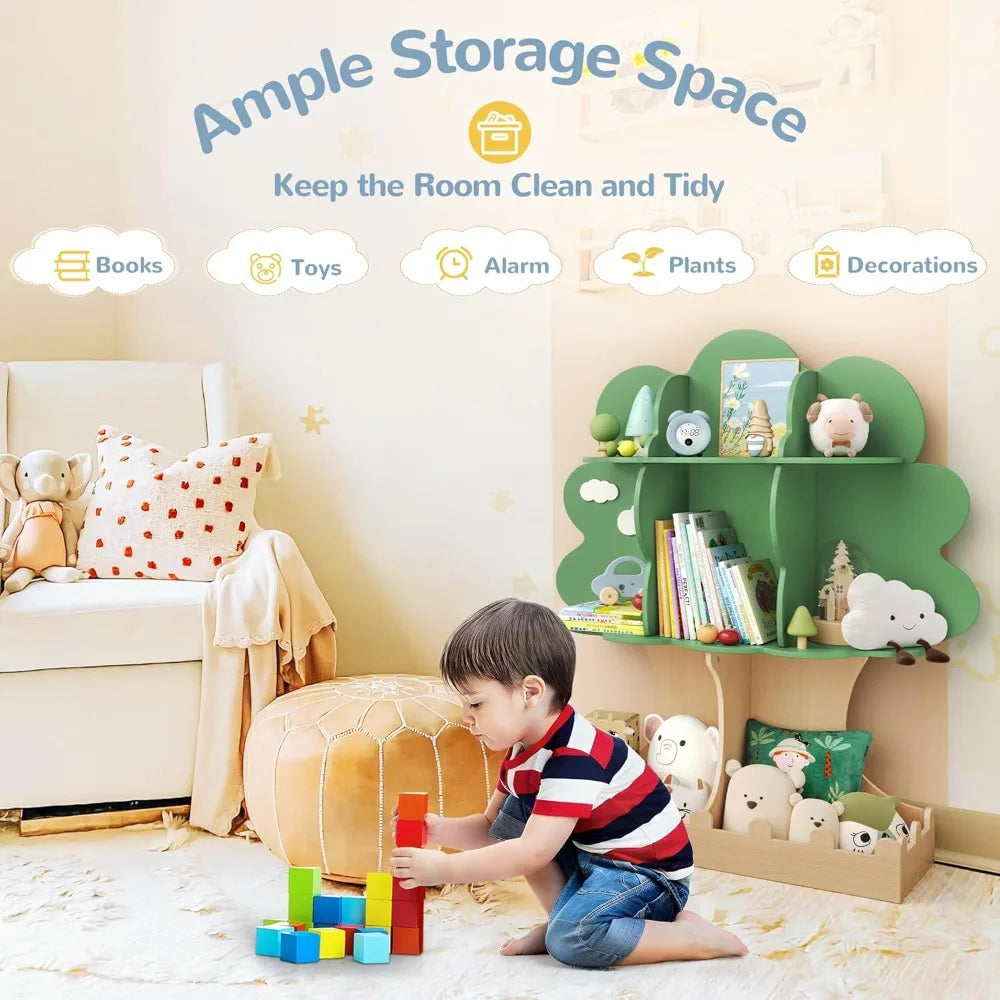 🌳 Curipeer Tree Kids Bookshelf with Bottom Fence