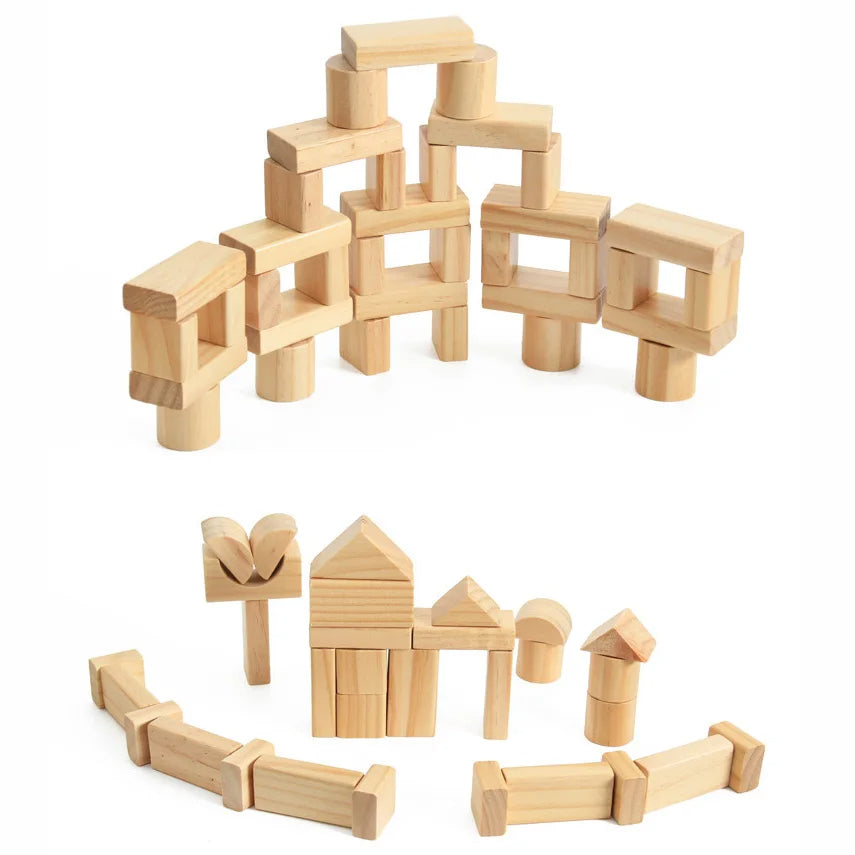 🧱 100pcs Wooden Stacker & Building Blocks
