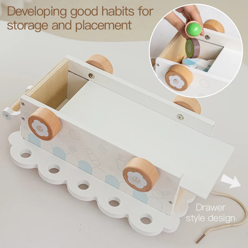 🍦 Wooden Ice Cream Pretend Play Set