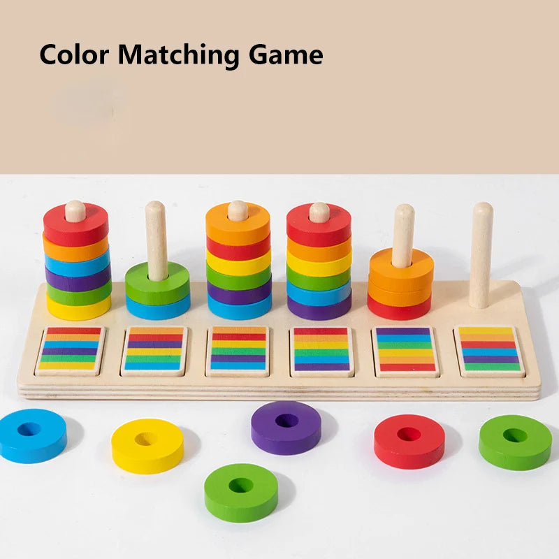 🎨 Wooden Color Matching Game