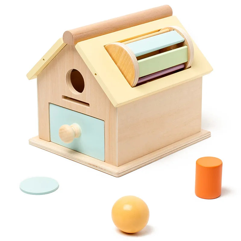 🏠 Baby Wooden Shape Sorting House
