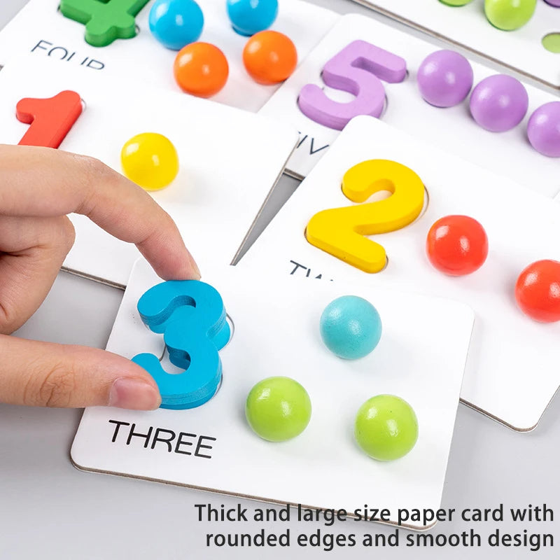 🌈 Wooden Montessori Clip Beads Toy